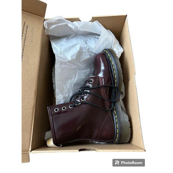Dr. Martens Vegan 1460 Cherry Lace-up Boots Size 6 - Picture 3 of 4